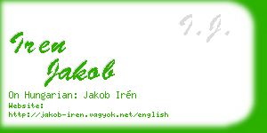 iren jakob business card