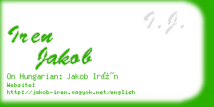 iren jakob business card